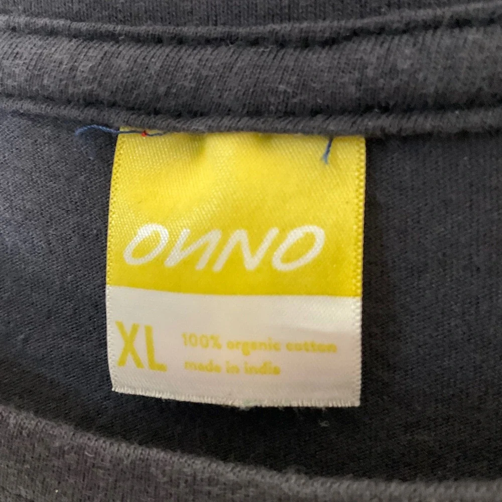 Onno Mens Keep The Sea Plastic Free Organic Cotton Graphic T-Shirt Black Size XL